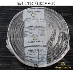 ÖZNUR KABLO 5x4 TTR SİYAH (H05VV-F)