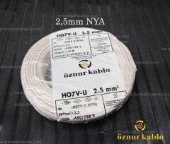 ÖZNUR KABLO 2,5mm NYA GRİ H07V-U