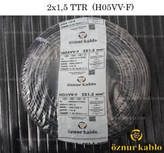 2X1,5 TTR SİYAH ÖZNUR KABLO H05VV-F
