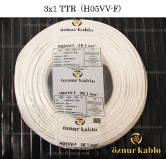 3X1 TTR BEYAZ ÖZNUR KABLO H05VV-F