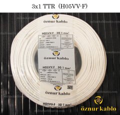 3X1 TTR BEYAZ ÖZNUR KABLO H05VV-F