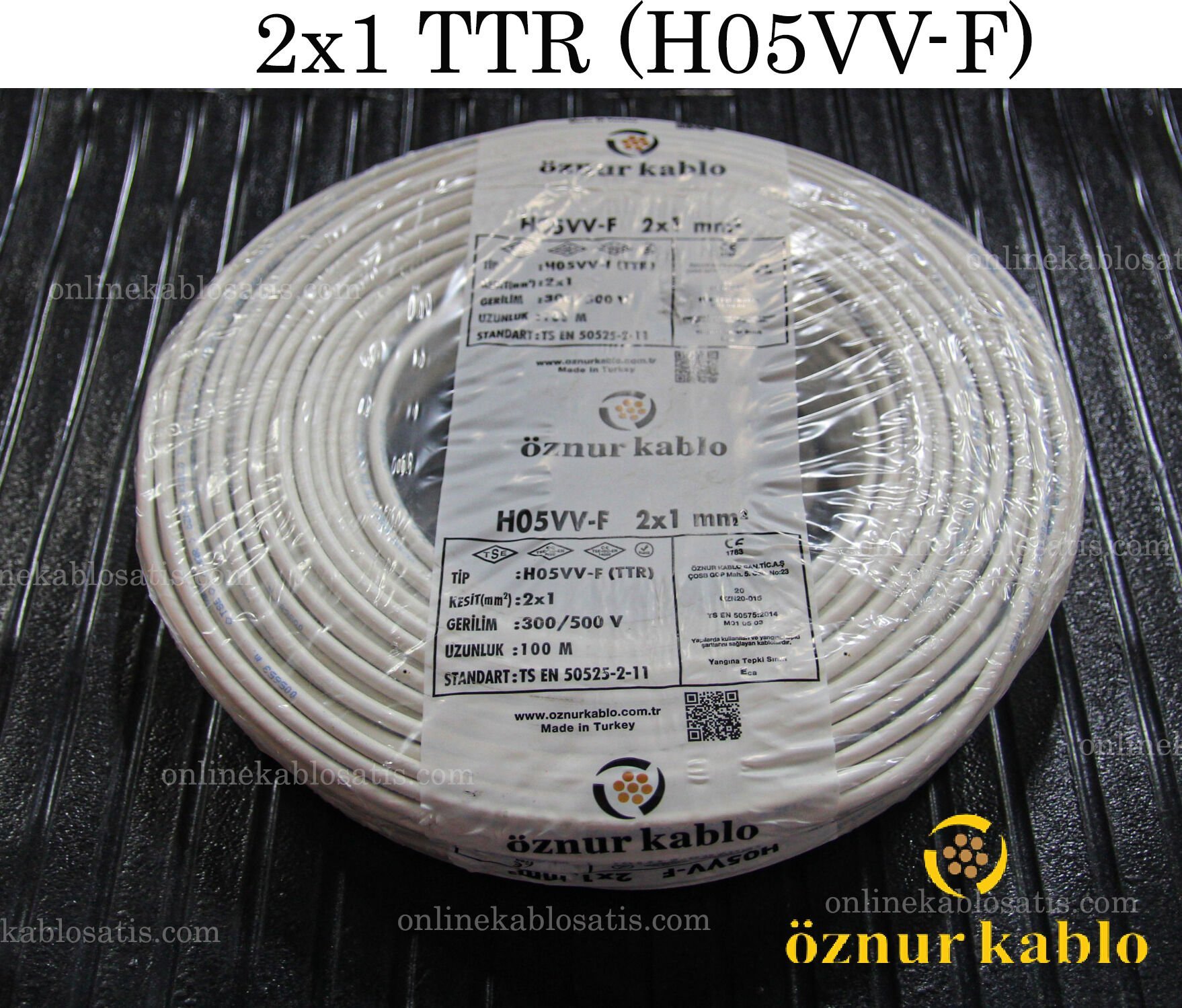 2X1 TTR BEYAZ ÖZNUR KABLO H05VV-F