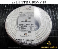 2X1,5 TTR BEYAZ ÖZNUR KABLO H05VV-F