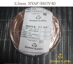 2,5mm NYAF KAHVE ÖZNUR KABLO H07V-K 100MT KANGAL