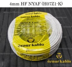 4mm HF NYAF GRİ ÖZNUR KABLO H07Z1-K 100 mt KANGAL