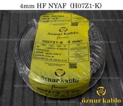 4mm HF NYAF SİYAH ÖZNUR KABLO H07Z1-K