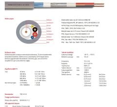 Reçber CCTV 1+2 RG6 U/4 Cu/Al 2x0,75 Kablo 306061