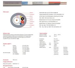 Reçber CCTV 1+2 RG6 U/4 Cu/Al 2x0,75 Kablo 306061