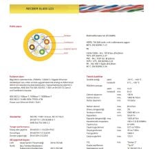 Reçber Halogen Free CAT6 SL400 U23 LSZH Cat6 U/UTP 4X2X23AWG Kablo 506022