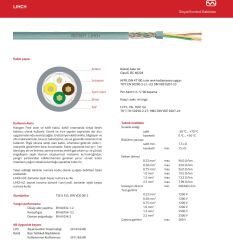 Reçber Kablo 4x0,75 LIHCH Sinyal ve Kontrol Kablosu Halogen Free 204106