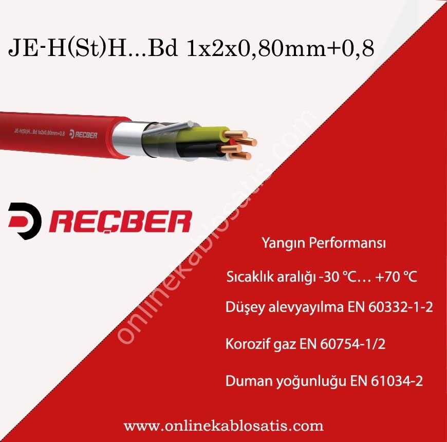 JE-H(St)H… 1x2x0,80mm+0,80mm Yangın Kablosu