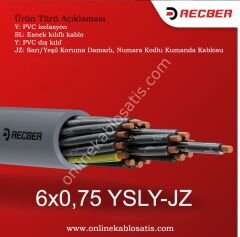 6x0,75mm YSLY-JZ Reçber Kablo