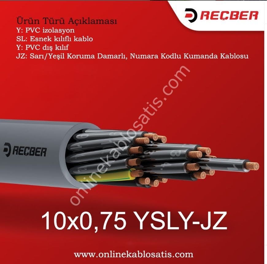 10x0,75mm YSLY-JZ Reçber Kablo