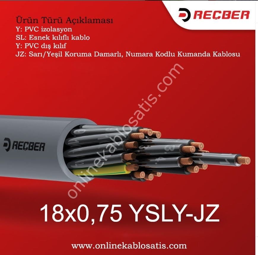 18x0,75mm YSLY-JZ Reçber Kablo
