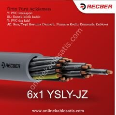 6x1mm YSLY-JZ Reçber Kablo