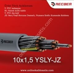 10x1,5 YSLY-JZ  Reçber Kablo