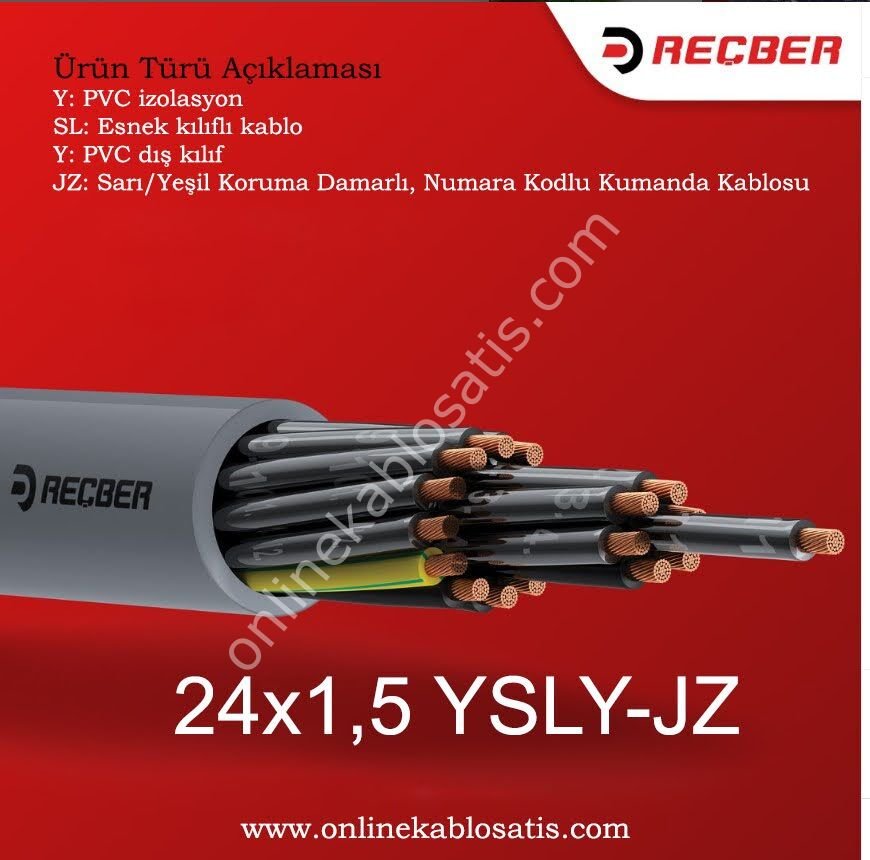 24x1,5mm YSLY-JZ Reçber Kablo