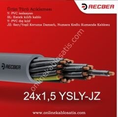 24x1,5mm YSLY-JZ Reçber Kablo