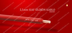 MEKAS 1,5mm Siaf Isıya Dayanıklı Silikon Kablo 100 Metre KİREMİT
