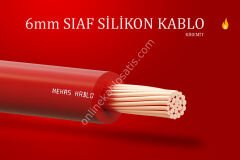 MEKAS 6mm Siaf Isıya Dayanıklı Silikon Kablo 100 Metre kahve
