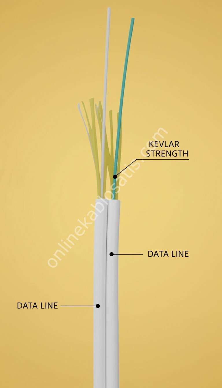 2 Core Single Mode  Fiber Optik Kablo Frp Destekli 1000 mt
